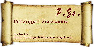 Privigyei Zsuzsanna névjegykártya